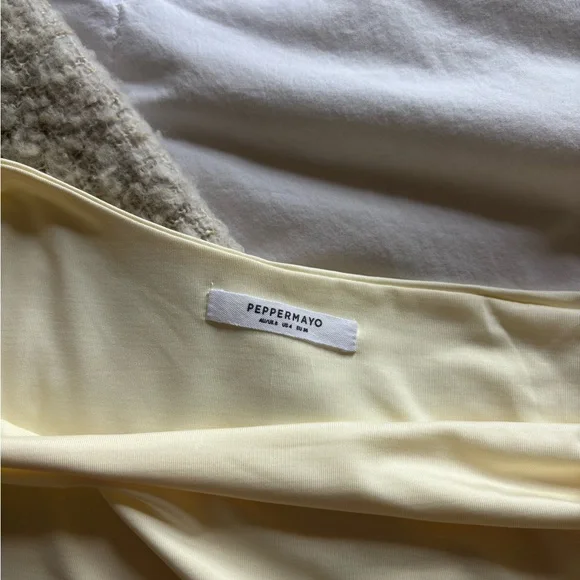 Peppermayo One Shoulder Cream- yellow Dress - Picture 5 of 5